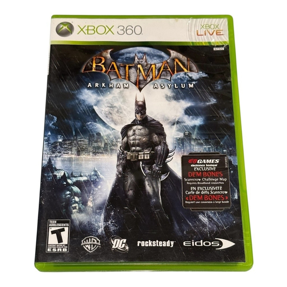Batman Arkham Asylum Xbox 360 Video Game Complete with Manual Tested Works